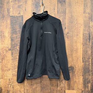 Galvin Green Black Quarter-Zip Pullover large EUC
